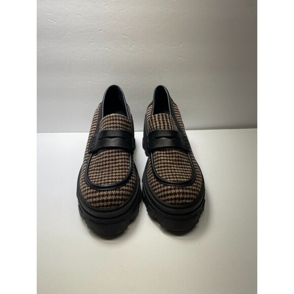 Steve Madden Women's Beth Heel Brown Plaid Loafer Sz 10 - Picture 2 of 6